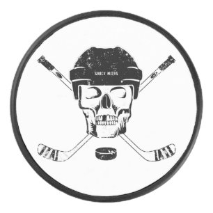 Hockey Skull en Sticks Puck
