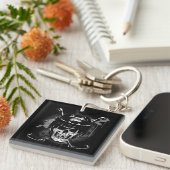 Hockey Skull Sleutelhanger (Voorkant Rechts)