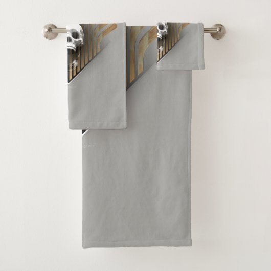 Hockey Skull & Sticks Bad Handdoek (Insitu)