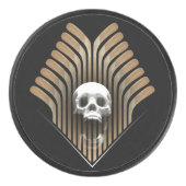 Hockey Skull & Sticks Puck (Voorkant)