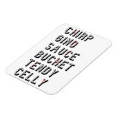 Hockey Slang Chirp Gino Sauce Bucket Tendy Celly Magneet (Linkerzijde)