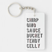 Hockey Slang - Chirp Gino Sauce Bucket Tendy Celly Sleutelhanger (Voorkant)