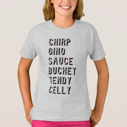 Hockey Slang - Chirp Gino Sauce Bucket Tendy Celly T-shirt (Voorkant)