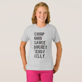 Hockey Slang - Chirp Gino Sauce Bucket Tendy Celly T-shirt (Voorkant volledig)