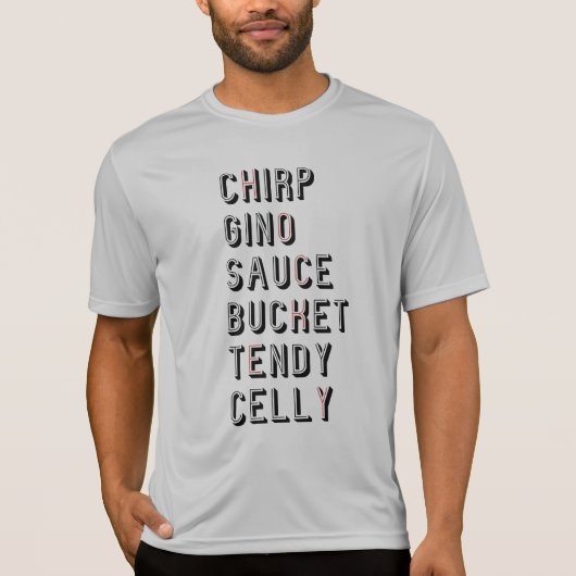 Hockey Slang - Chirp Gino Sauce Bucket Tendy Celly T-shirt (Voorkant)