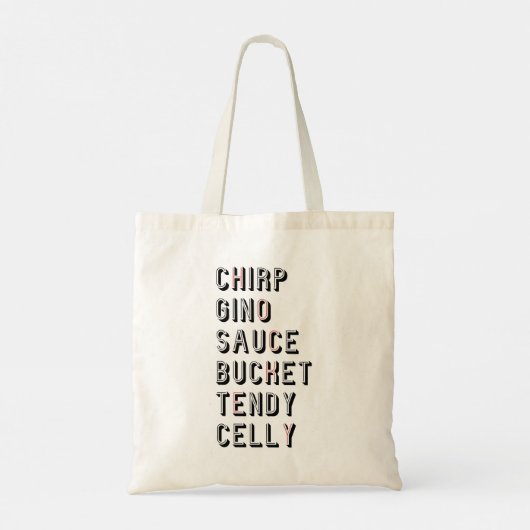 Hockey Slang - Chirp Gino Sauce Bucket Tendy Celly Tote Bag (Achterkant)