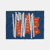 Hockey Slang Fleece Blanket (Voorkant (Horizontaal))