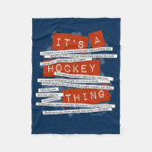 Hockey Slang Fleece Blanket (Voorkant)