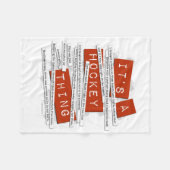 Hockey Slang Fleece Deken (Voorkant (Horizontaal))