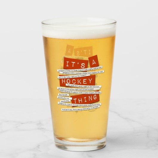 Hockey Slang Glas (Voorkant gevuld)