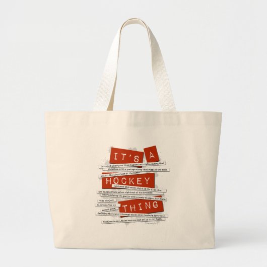 Hockey Slang Grote Tote Bag (Voorkant)