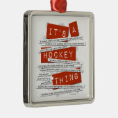 Hockey Slang Metalen Ornament (Rechts)