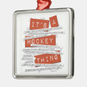 Hockey Slang Metalen Ornament (Links)