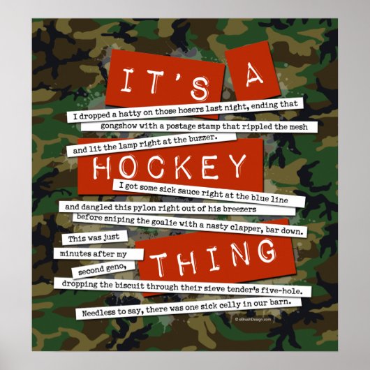 Hockey Slang Poster (Voorkant)