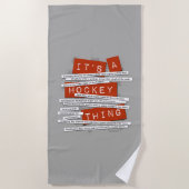 Hockey Slang Strandlaken (Voorkant)