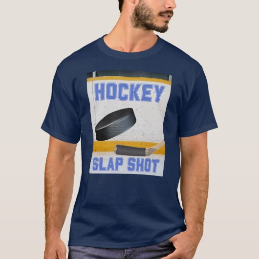 Hockey Slap Shot T-shirt (Voorkant)