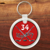  Hockey-Sleutelhangers in uw kleuren, tekst Sleutelhanger (Achterkant)