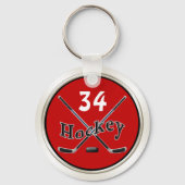  Hockey-Sleutelhangers in uw kleuren, tekst Sleutelhanger (Achterkant)