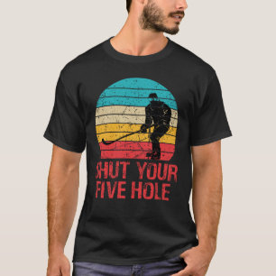 Hockey sluit je vijfhoekige Vintage 70 van 80. T-shirt