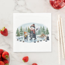 Hockey Sneeuwman Feest Thema
