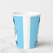 Hockey Snowman Kerstmis Papieren Bekers (Rechts)