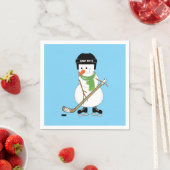 Hockey Snowman Kerstmis Servet (Insitu)