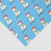 Hockey Snowman Kerstmis Tissuepapier (Detail)