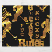 Hockey Sparkling Wijnetiket (Enkel label)