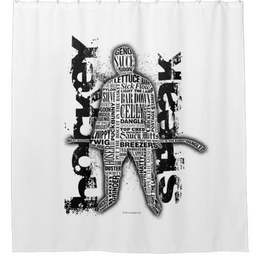 Hockey Speak Douchegordijn (Voorkant)