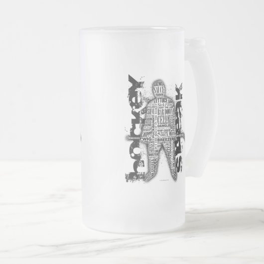 Hockey Speak Matglas Bierpul (Voorkant rechts)