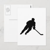 Hockey-speler Briefkaart (Voorkant / Achterkant)