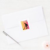 Hockey Speler Hockey Vierkante Sticker (Envelop)