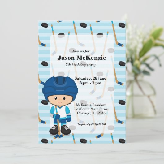 Hockey-speler Kaart (Staand voorkant)