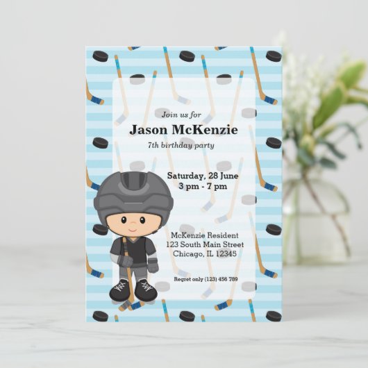 Hockey-speler Kaart (Staand voorkant)