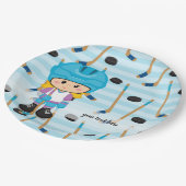 Hockey-speler Papieren Bordje (Gekanteld)