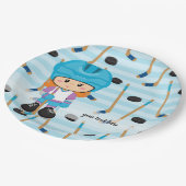 Hockey-speler Papieren Bordje (Gekanteld)