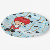 Hockey-speler Papieren Bordje (Gekanteld)