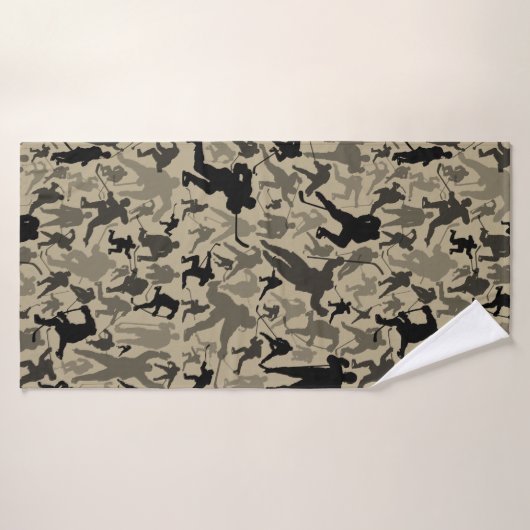 Hockey speler patroon badhanddoek (Badhanddoek)