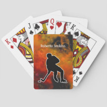 Hockey Speler Silhouet kleurrijk Personaliseren