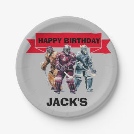 Hockey Speler Verjaardag Party thema Papieren Bordje