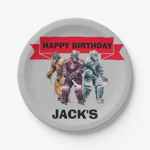 Hockey Speler Verjaardag Party thema Papieren Bordje