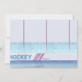 Hockey Speler Verjaardag Uitnodiging (Achterkant)