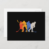 Hockey-spelers Briefkaart (Voorkant / Achterkant)