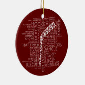 Hockey-spelers en Slang Keramisch Ornament (Rechts)