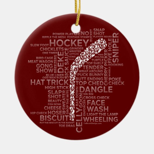 Hockey-spelers en Slang Keramisch Ornament (Voorkant)