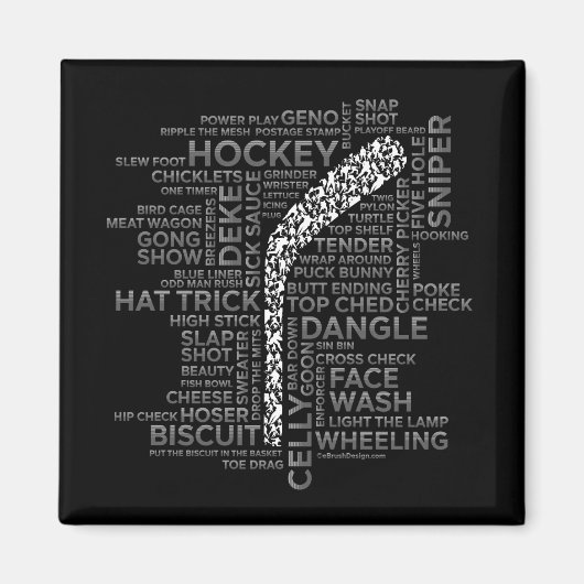Hockey-spelers en Slang Magneet (Voorkant)