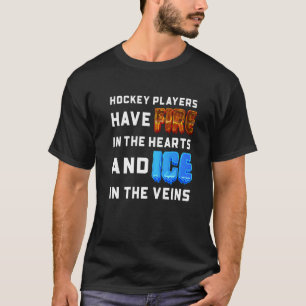 Hockey-spelers hebben vuur in hun hart in het t-shirt