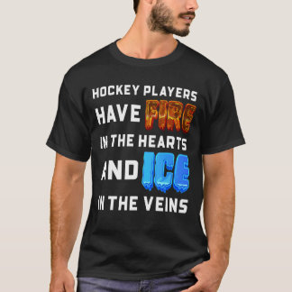 Hockey-spelers hebben vuur in hun hart in het t-shirt