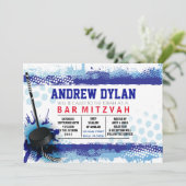 HOCKEY SPLASH Bar Mitswa uitnodiging (Staand voorkant)