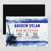 HOCKEY SPLASH Bar Mitswa uitnodiging (Voorkant / Achterkant)